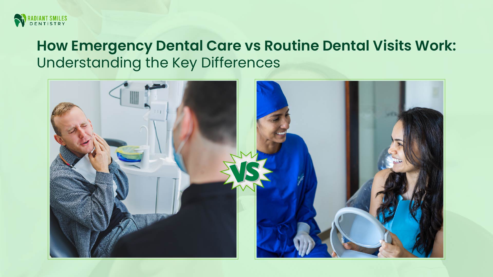 emergency dental care vs regular dental visits